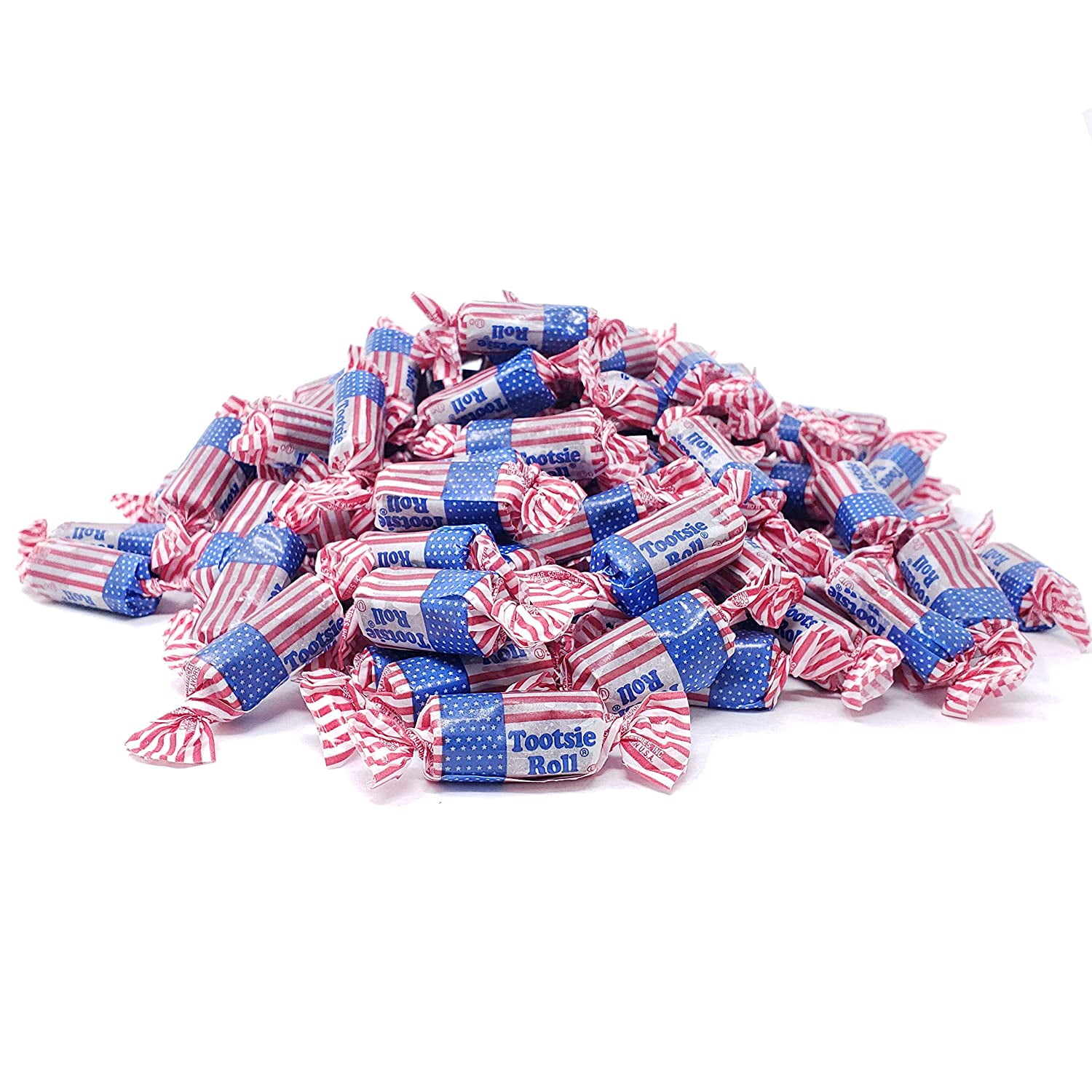 2pcs Flag Tootsie Rolls Patriotic Red White and Blue Perfect for the