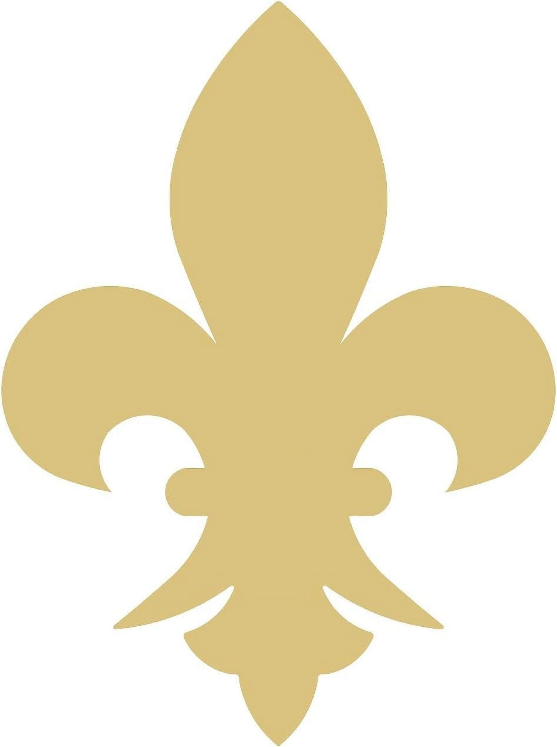 2pcs Fleur De Lis Cutout Unfinished Wood Derby Mardi Gras Door Hanger