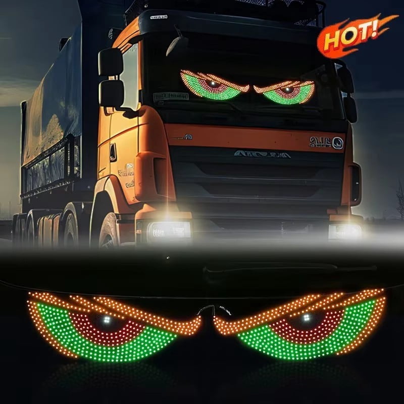 Led Flex Animation 2pcs Flexible Dynamic Light LED Windshield Display for Car with ...