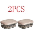 thumbnail image 1 of 2pcs Flip Top Drainage Travel Soap Case - Leakproof Transparent Bar Soap Container with Lid, Portable Soap Dish for Bathroom Shower Gym Camping, for Travel & Daily Use Soap Storage, 4*3*2in, Clear, 1 of 7