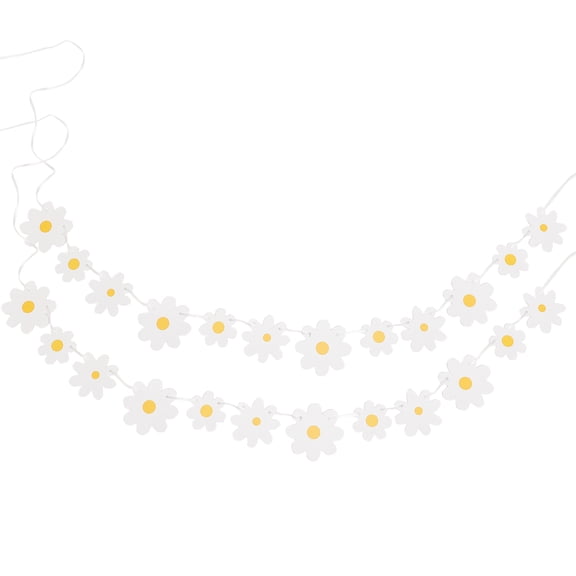 2pcs Flower Banner Garland Party Hanging Banner Birthday Party Hanging Decors