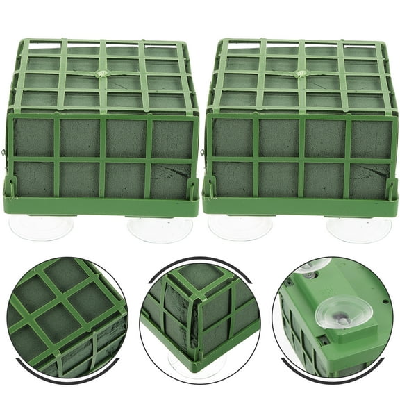 2pcs Flower Blocks Fresh Flower/ Drid Flower Mud Bases Suction Cup Bases for Floral Crafts, Wedding Decoration, Table Ornament, Florist Supplies