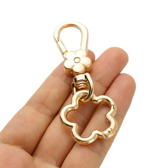2pcs Flower Lobster Claw Clasps Floral Trigger Snap Hooks Strap for Keychain DIY Bags Jewelry Findings Homemade Jewelry