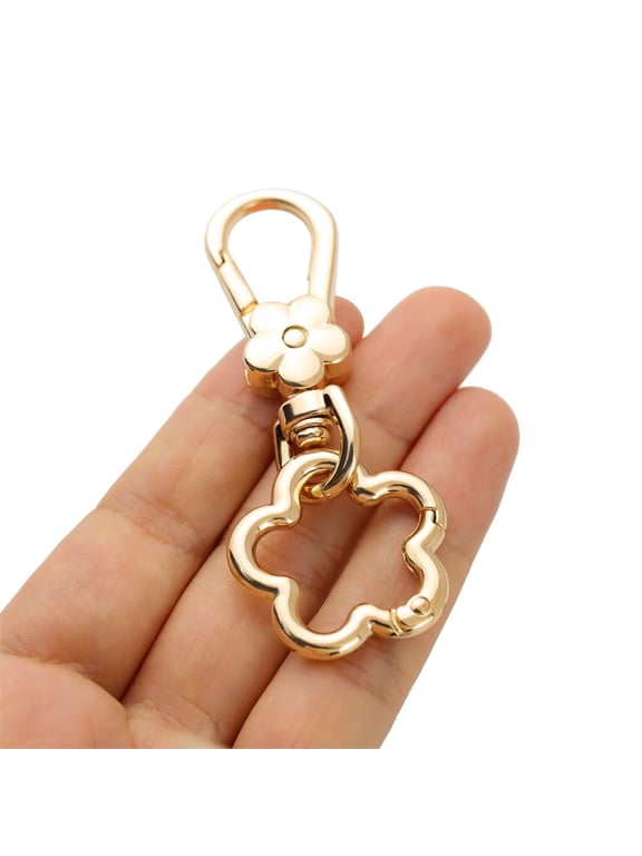 2pcs Flower Lobster Claw Clasps Floral Trigger Snap Hooks Strap for Keychain DIY Bags Jewelry Findings Homemade Jewelry