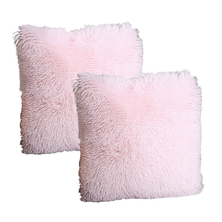 2pcs Fluffy pillow super soft and plush faux fur accent pillow Walmart