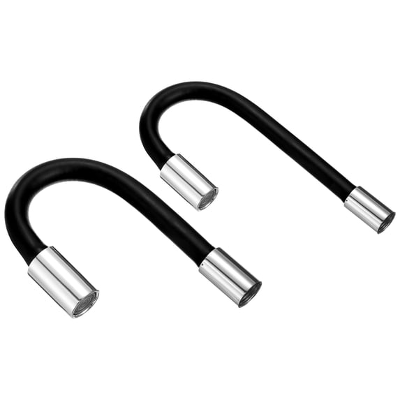 2pcs Foam Extension Tube With Connector, 360 Degrees Faucet Sprayer Extension Hose, Black 30cm/50cm
