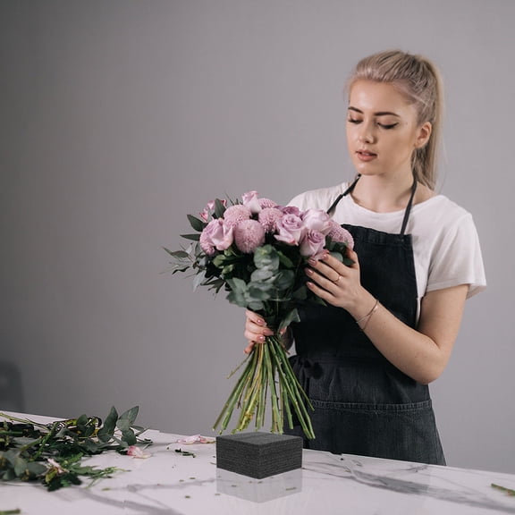 WHAMVOX Foam Blocks for Flower Arrangements with Realistic Look and Stable Base Black Material 2 Pieces