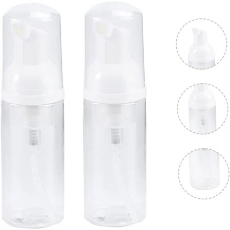 2pcs Foaming Spray Bottle Vacuum Container Travel Toiletries Containers Empty Cosmetic Bottle Clear Spray Bottle Cosmetic Empty Mini Plastic Dispenser Foam Bottle Travel Size Soap