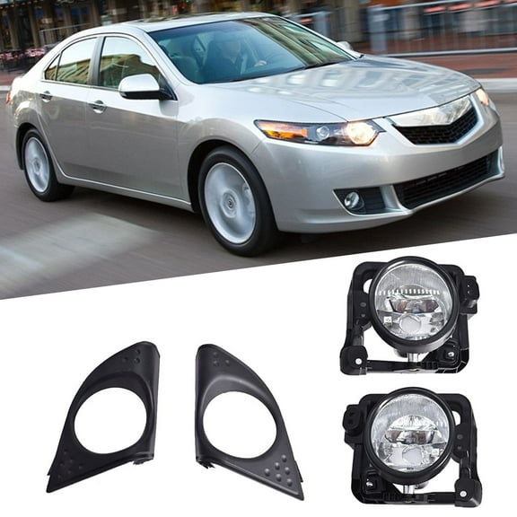 "2pcs Fog Driving Light Lamp Bulb Assembly 33900-TL0-A01 33950-TL0-A01 Fit for 2009 2010 Acura TSX, Front Left & Right"