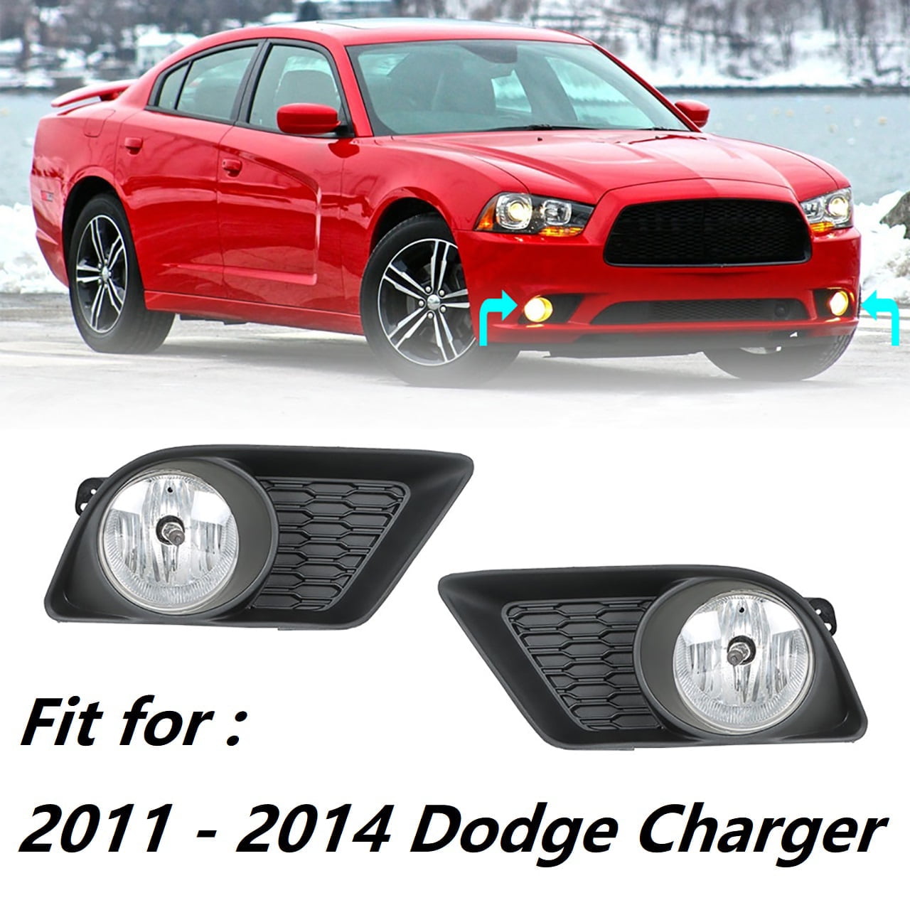 2pcs Fog Driving Light Lamp Bulb Assembly Fit for 2011 2012 2013 2014 Dodge  Charger, Front Left & Right - Walmart.com