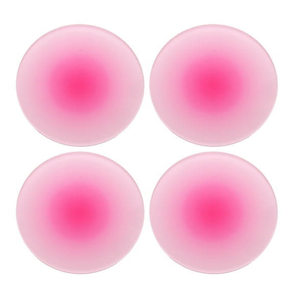 2pcs Foil Acrylic Cup Coasters, Round Acrylic Drink Coaster Decorative Plates for Tabletop Protection Rainbow