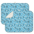 thumbnail image 1 of 2pcs Foldable Penguin Print Dish Mat - Absorbent Microfiber Drying Pad with Cute Emperor Penguin Design, Eco-Friendly & Reusable, 1 of 4