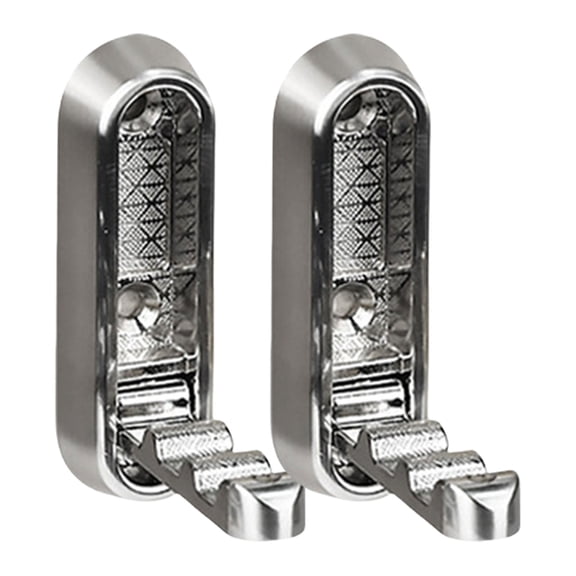 2pcs Foldable Towel Hook Space Saving Wall Mount Hook Elegant Wall Mounted Folding Hook for Bathroom Closet & Kitchen