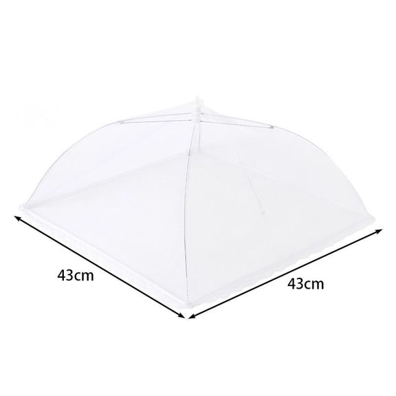 2pcs Foldable White Food Cover Dome, Food Mesh Tent Protector, Reusable Anti-Fly Dustproof Meal Dish Lid For Home Kitchen Outdoor Picnic BBQ Gathering