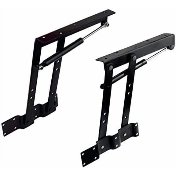 2pcs Folding Lift up Top Coffee Table Lifting Frame Desk Mechanism Hardware Fitting Hinge Spring Standing Rack Hinge Rack Bracket (Gas Hydraulic)