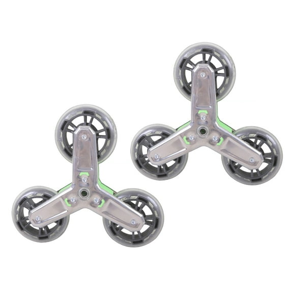 2pcs Folding Shopping Cart Wheel with Triangle Designs Grocery Cart Wheel set for Stair Climbing Smooth & Stable Ride