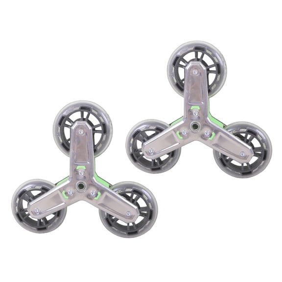 2pcs Folding Shopping Cart Wheel with Triangle Designs Grocery Cart Wheel set for Stair Climbing Smooth & Stable Ride
