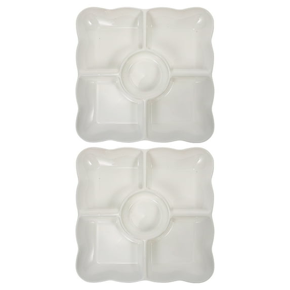 Minkissy Food Storage Tray Synthetic Material 2Set 9.6x9.6x1.2In For Kitchen Supplies Homeowners