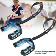 2pcs Football Mouth Guard Professional Sports Mouth Braces for Kids Soft Youth Football Mouthpiece with Strap Boxing Mouthguard for Hockey Football Rugby Basketball