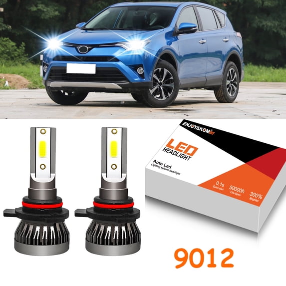 2pcs For Buick LaCrosse 2014-2016 9012 LED Headlight Bulb High Low Beam 7600LM 6000K Bright White