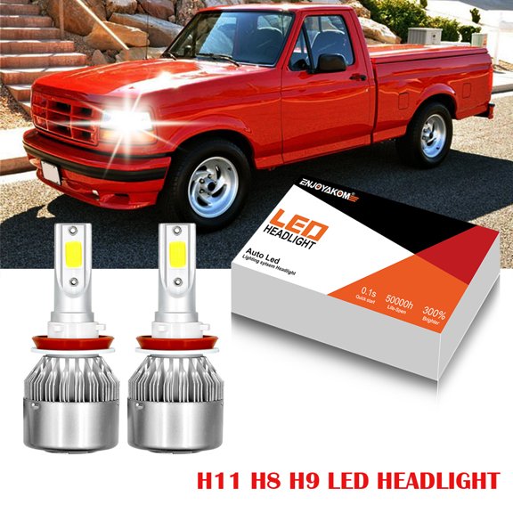 2pcs For Ford Fusion 2013-2020 H11 H18 H9 LED Headlight Bulbs White 6000K Low Beam Kit