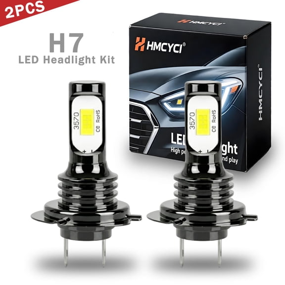 2pcs For Toyota Celica 2000 2001 2002 Combo H7 LED Headlights Low Beam Light Bulb Kit Super Bright White 6000K