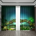 thumbnail image 1 of 2pcs Forest Waterfall Prints Curtain Rod Pocket Privacy Window Drapes Semi-Blackout Window Treatments For Bedroom Blinds Windows, 1 of 5