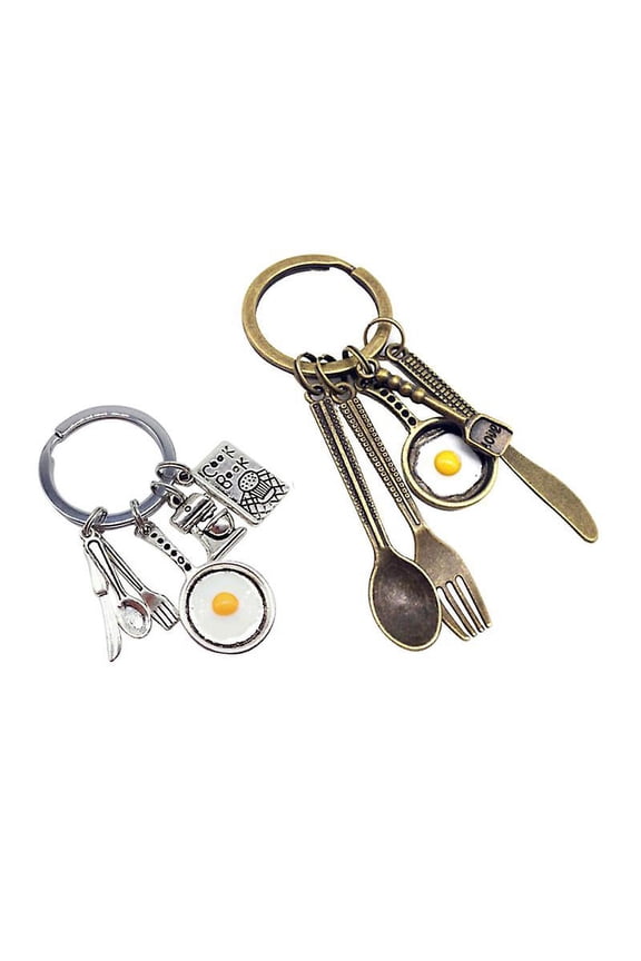 2pcs Fork Spoon Keychain