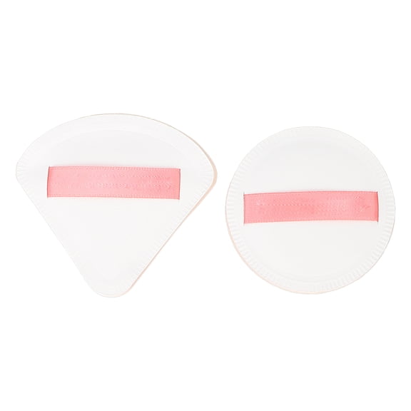2pcs Foundation Sponge Round Triangle Soft Foundation Air Cushion Facial Powder Puff Supplement