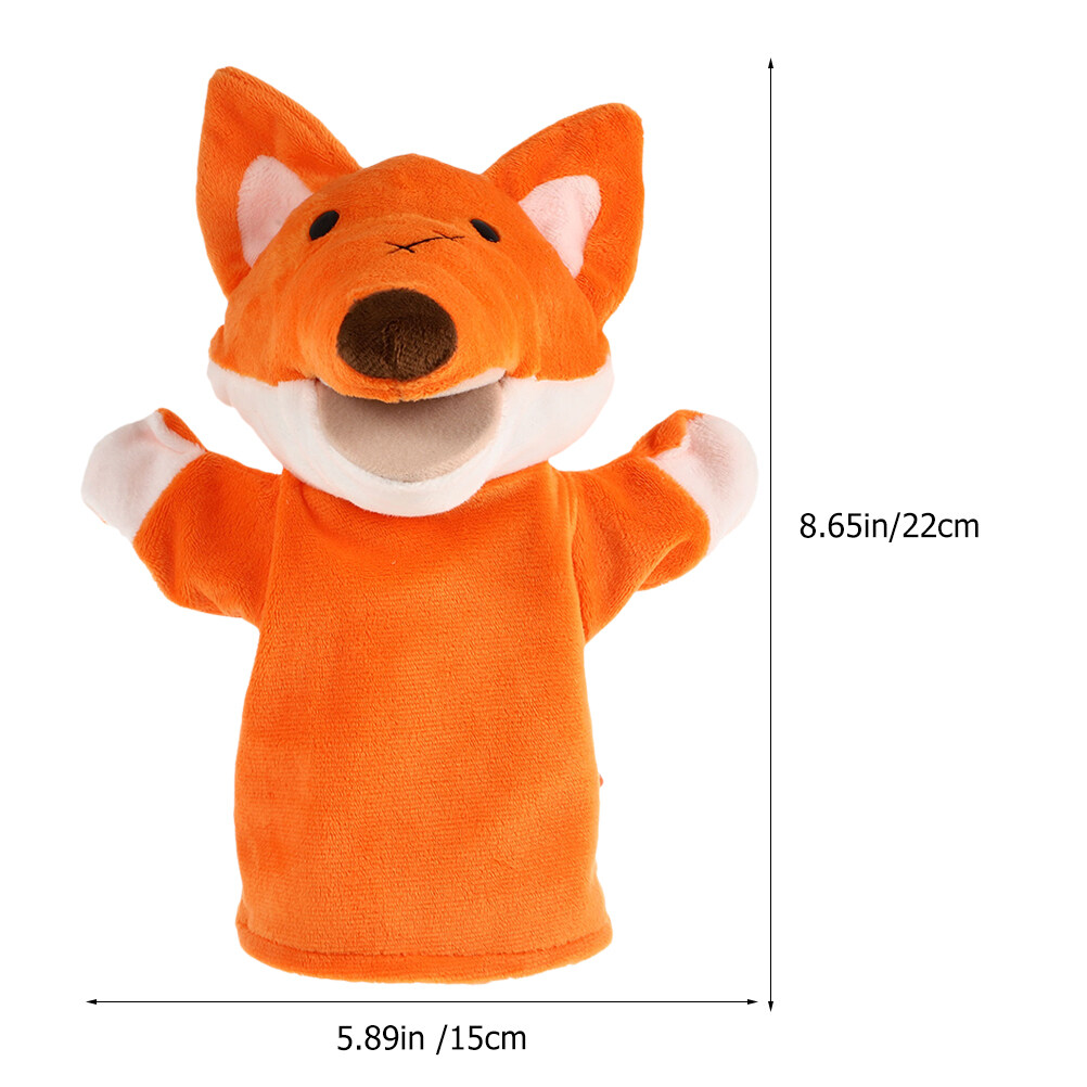 2pcs Fox Hand Puppets Kids Funny Animal Puppet Toys Story Telling Hand
