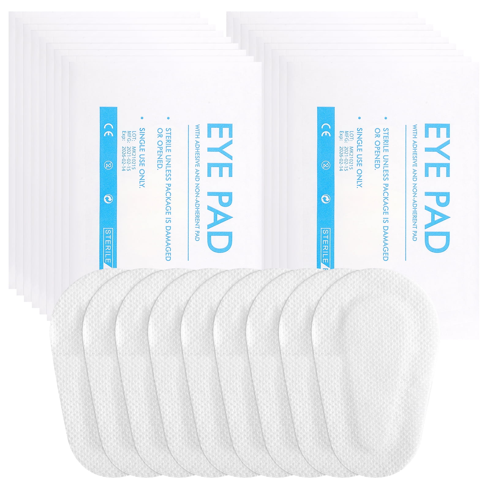2pcs Frcolor 20pcs NonWoven Eye Pads Patches Adhesive Eye Patch Wound