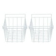 2pcs Freezer Bins, Freezer Refrigerator Basket Storage Rack Bins, Metal