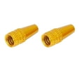 thumbnail image 1 of 2pcs French Type Valve Caps Aluminum Alloy Bike Bicycle Tire Valve Stem Caps Dust Cover Gold Tone, 1 of 5