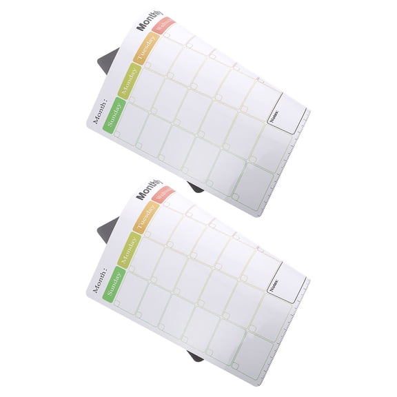 Raindrops 2-Pack Magnetic Refrigerator Planner Boards, Whiteboard for Fridge Organization and Family Scheduling