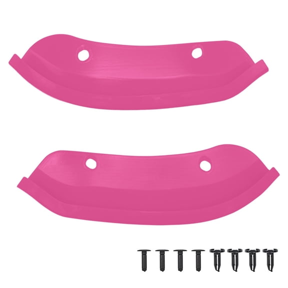 2pcs Front Bumper Lip Protector Car Bumper Decorative Anti-Collision Strip Compatible for 15-20 Dodge Challenger HellCat Pink