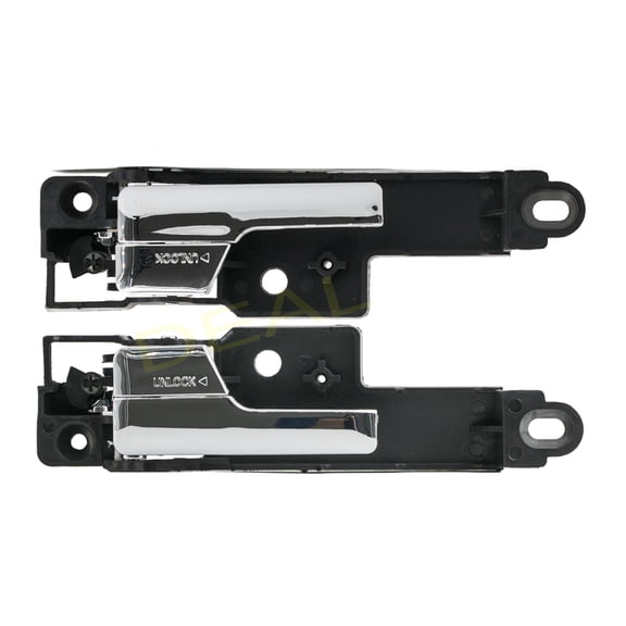 2pcs Front Passenger+Driver Black Base Chrome Lever Interior Door Handle Replacement Kit Compatible With 06-12 Ford Fusion 06-11 Mercury Milan 06 Lincoln Zephyr 07-12 MKZ