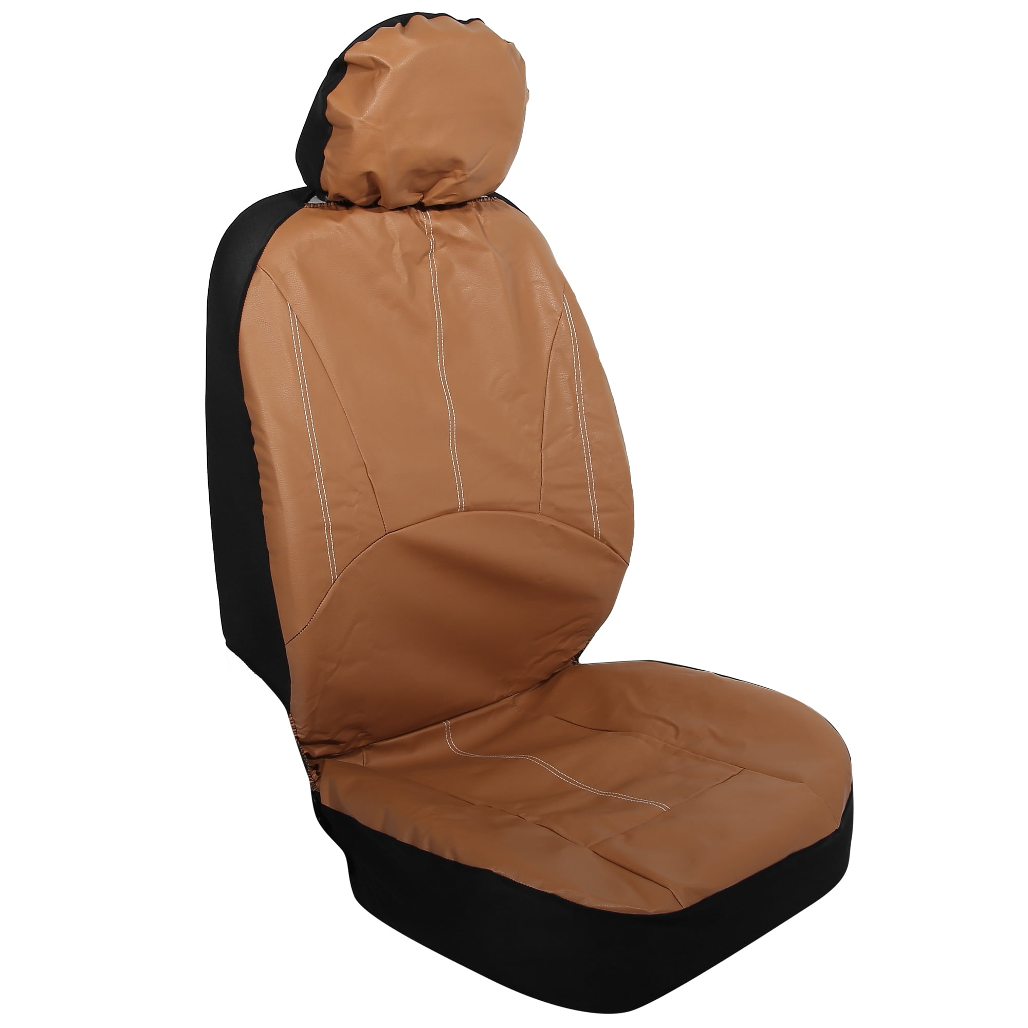 2pcs Front Seat Covers Protector PU Leather Seat Cover Protector Pads