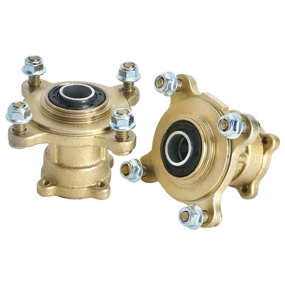 2pcs Front Wheel Hubs, 17mm 4 Stud Wheel Rim Hub with Bearing, for Disc Brake Go Kart ATV Quad 4 Wheelers Dune Buggy Drift Trike Golf Cart Lawn Mower 50cc-250cc, 88mm Mouting Hole Spacing
