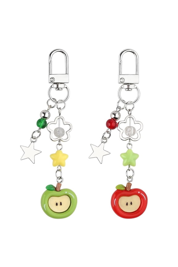 2pcs Fruit Key Chains Women Cute Keychains Stylish Key Chain Phone Charm Bag Charms Womens Keychain Accessories