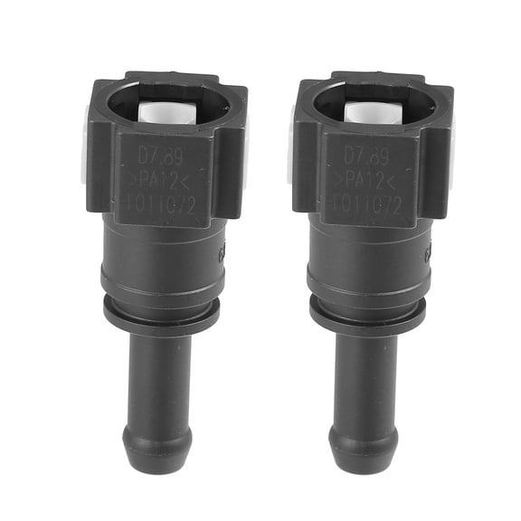 2pcs Fuel Line Quick Connect Straight Push-On Single Barb Fuel Hose Adapter Connector for 5/16 to 5/16 Rubber Tube