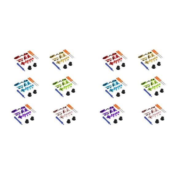 2pcs Full Plated Buttons Set Bumpers Triggers Dpad LB RB LT RT Screwdriver Replacement For One Controller