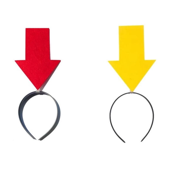 2pcs Funny Symbol Headband Anti Loss Indicator Signs Creative Arrow-Hair Band'