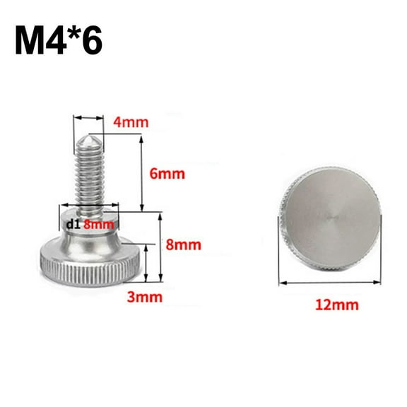 2pcs GB834 304 Stainless Steel Knurl Head Hand Tighten Glass Lock Thumb Screw Usage Ensures a Reliable Connection