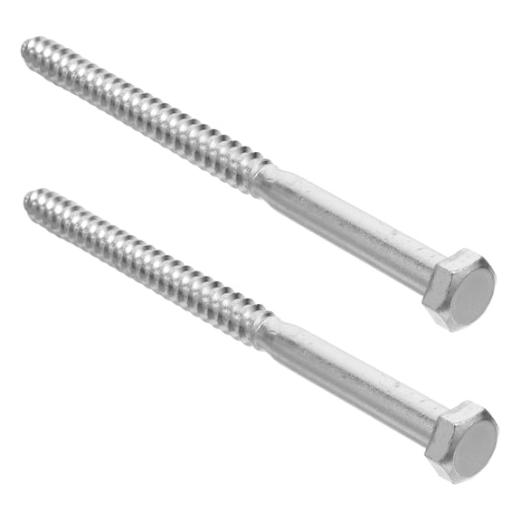 2pcs Galvanized Hex Head Wood Screws Carbon Steel Framing Screws for Logs and Timber with Easy Insertion and Minimized Crack Risks for DIY and Professional Construction