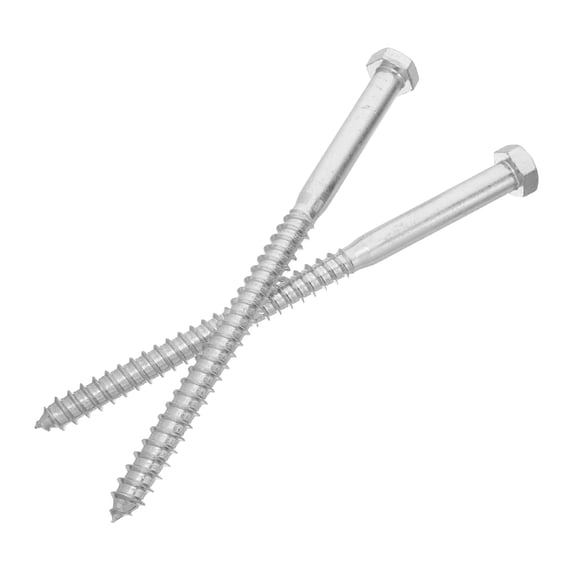 2pcs Galvanized Lag Bolts Hex Head Wood Screws Heavy Duty Carbon Steel Timber Lag Screws 26x1.6cm with Universal Compatibility to Minimize Crack Risks for Furniture Making
