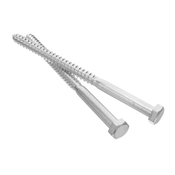 2pcs Galvanized Lag Bolts Hex Head Wood Screws M16x250 Heavy Duty Carbon Steel Screws for Structural Timber and Decking Installation