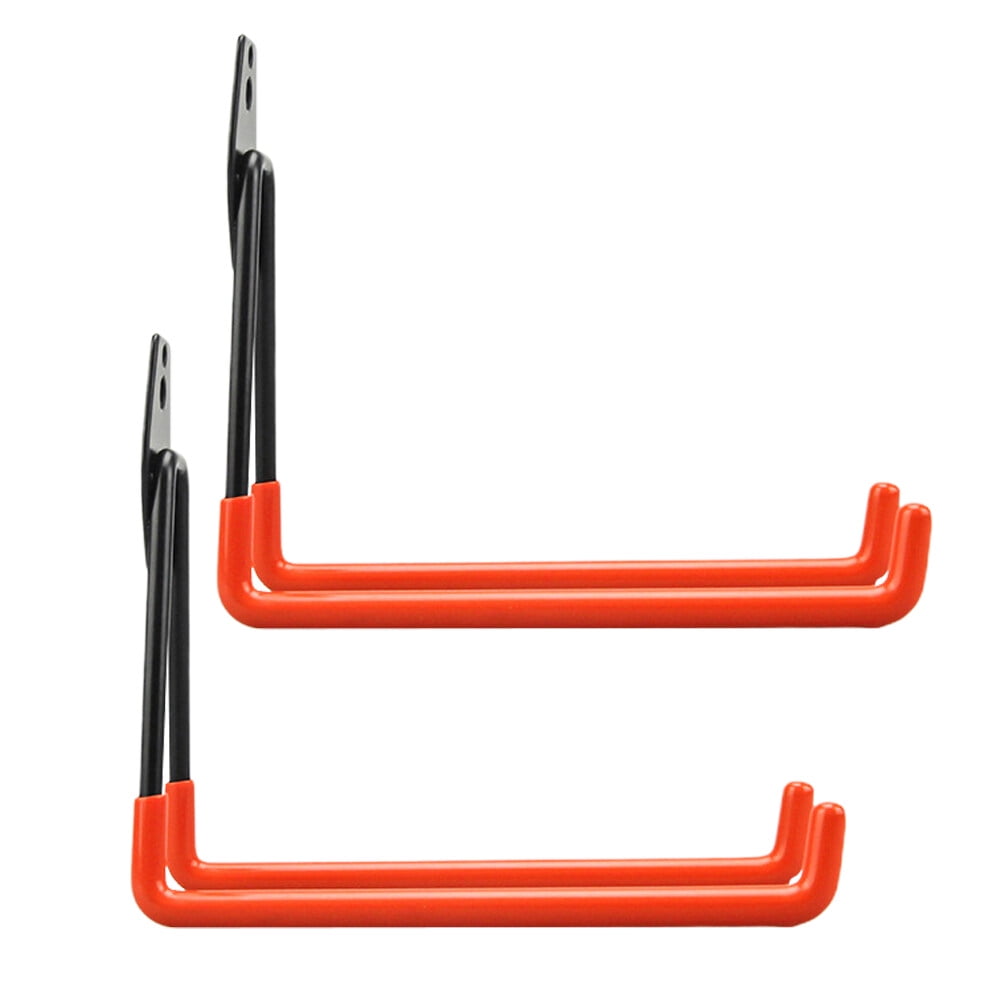 2pcs Garage Orange Metal Hooks Heavy Duty Storage Hook Wall Mount