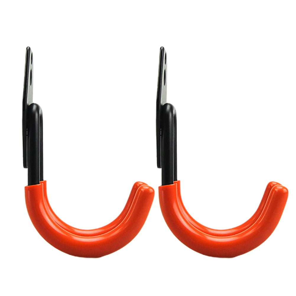 2pcs Garage Orange Metal Hooks Heavy Duty Storage Hook Wall Mount
