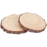 2pcs Outdoor Wooden Log Garden Stepping Stones Decoration