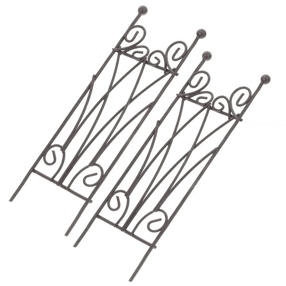 DRAFIDEEP Garden Trellis for Climbing Plants Iron Trellis for Potted Plants Light Brown 2Pcs